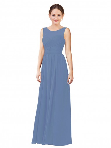 Shop Luxe Chiffon Bridesmaid Dress with Illusion and Sweetheart Neckline