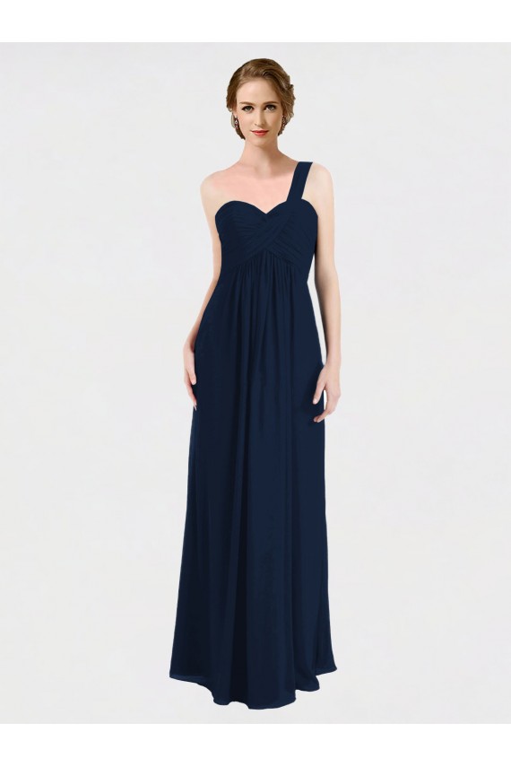 Full Length Long Chiffon Bridesmaid Gown with Sweetheart Neckline