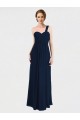 Full Length Long Chiffon Bridesmaid Gown with Sweetheart Neckline