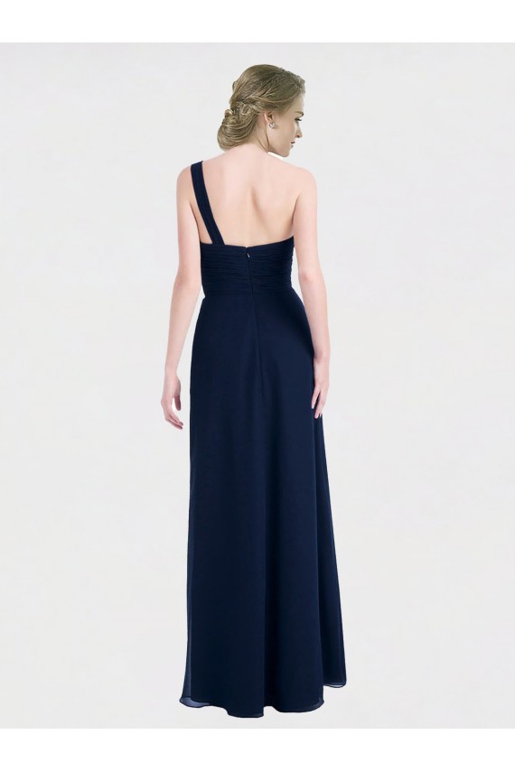 Full Length Long Chiffon Bridesmaid Gown with Sweetheart Neckline