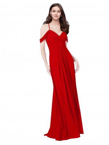 Shop Cold Shoulder Chiffon Bridesmaid Dress