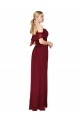 Cold Shoulder Long Mermaid Chiffon Bridesmaid Dress with Straps