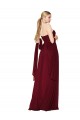 Draped Strapless Long A-Line Chiffon Bridesmaid Dress