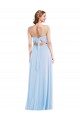 Tie Back Cutout Maxi Bridesmaid Dress with Front Slit