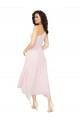 Midi Length One Shoulder Chiffon Bridesmaid Dress