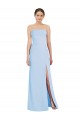 Strapless Trumpet Chiffon Bridesmaid Dress with Thigh high Slit