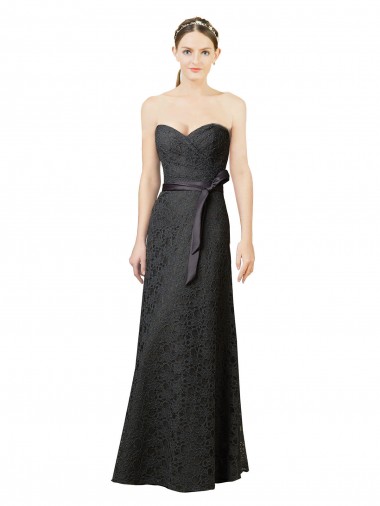 Shop Strapless Lace Bridesmaid Dress with Sweetheart Neckline