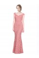 Sweetheart Mermaid Long Lace Bridesmaid Dress with Wide Straps