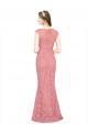 Sweetheart Mermaid Long Lace Bridesmaid Dress with Wide Straps