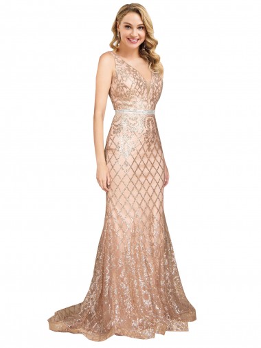 Shop Sleek Long Mermaid Sparkling Sequin Bridesmaid Dress