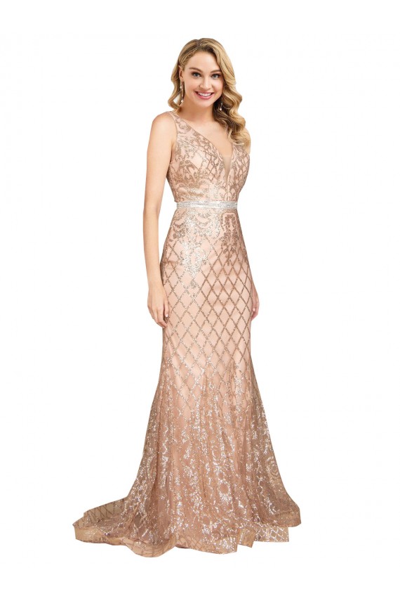 Sleek Long Mermaid Sparkling Sequin Bridesmaid Dress