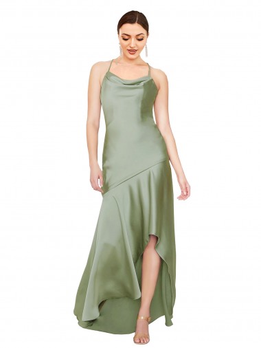 Shop Silky Satin Bridesmaid Dress with Bias Cut Skirt