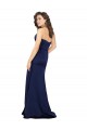 Floor Length Wrap Skirt Silky Satin Bridesmaid Dress