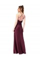 Cowl Back V-Neck Silky Satin Bridesmaid Dress