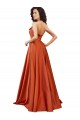 Strapless Sweep Train Silky Satin Bridesmaid Dress with Pleats