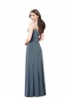 Classic Spandex Bridesmaid Dress with Scoop Neckline