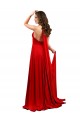High Slit A-Line Halter Long Spandex Bridesmaid Dress Open Back