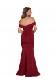 Off Shoulder Sleeves Sweetheart Neckline Long Spandex Bridesmaid Dress