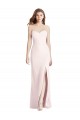 Strapless Crepe Trumpet Bridesmaid Dress with Front Slit