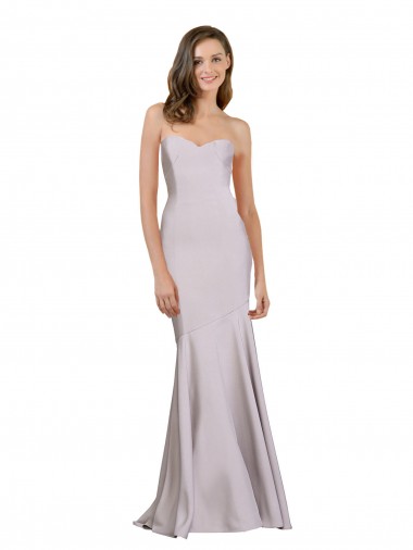 Shop Crepe Mermaid Bridesmaid Dress with Low Back