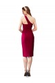 One Shoulder Short Crepe Cocktail Length Bridesmaid Dress