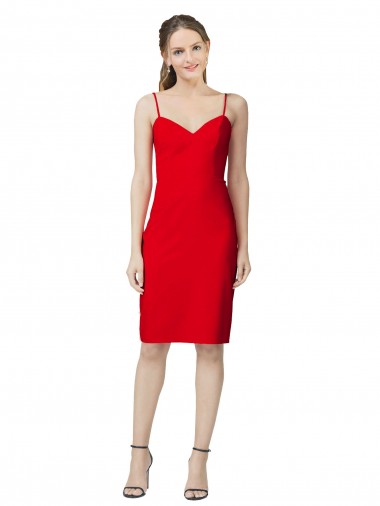 Shop Sleeveless Sheath Sweetheart Neckline Crepe Bridesmaid Dress