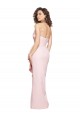 Strapless Long Full Length Ruffles Low Back Crepe Bridesmaid Dress